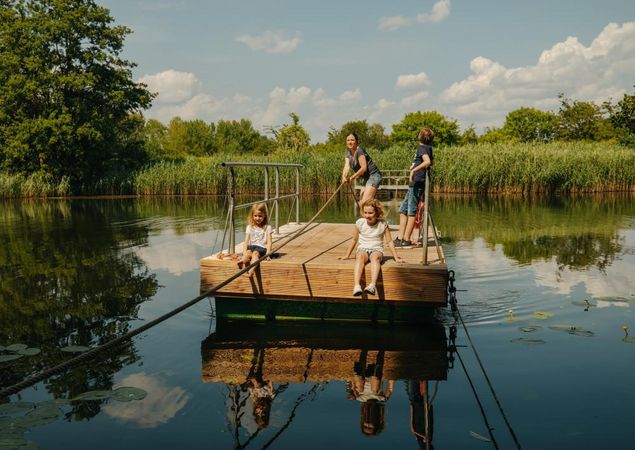 Seilfähre über den Herzbergstich, Foto: Julia Nimke, Lizenz: Ziegeleipark Mildenberg Seilfähre über den Herzbergstich, Foto: Julia Nimke, Lizenz: Ziegeleipark Mildenberg